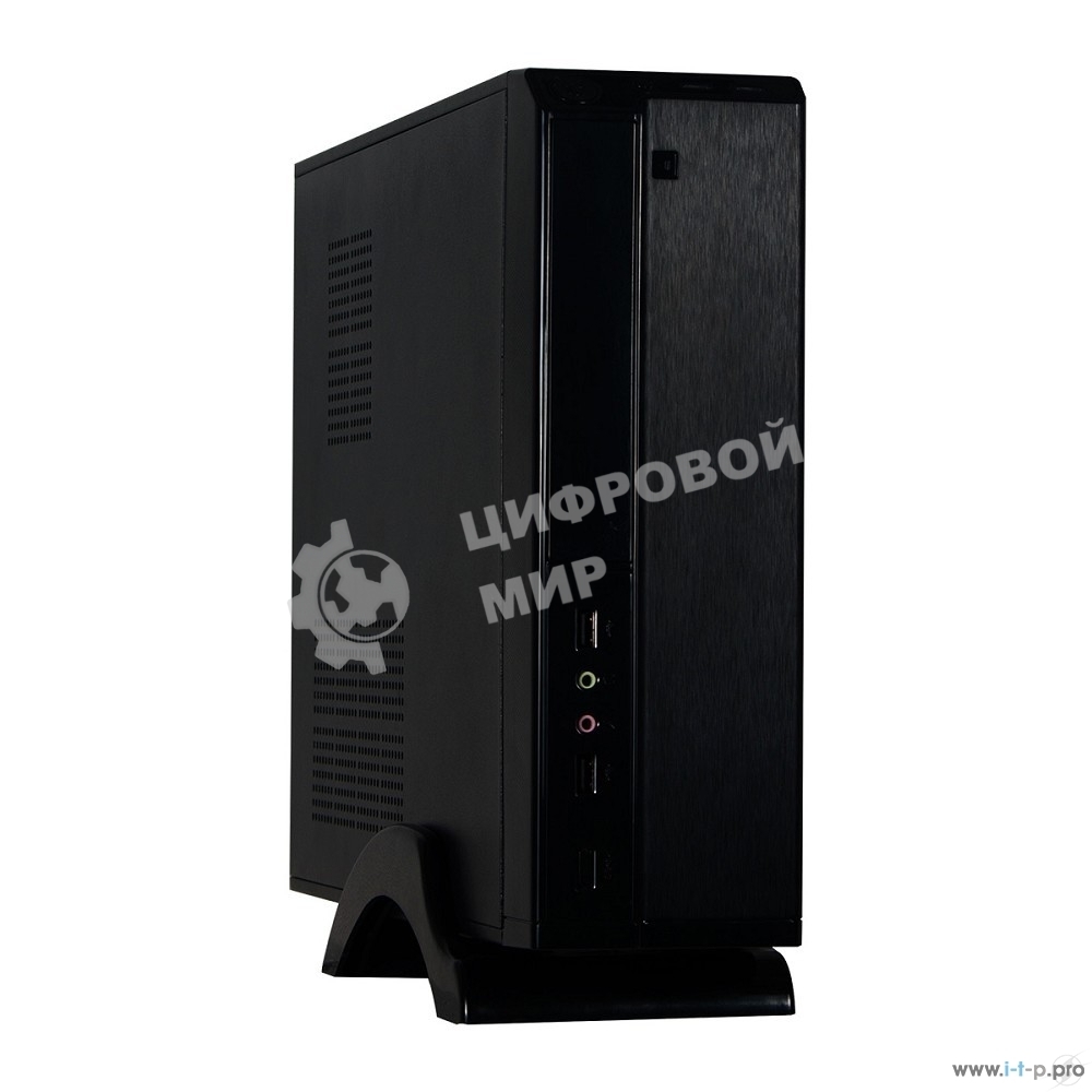 Компьютерный корпус ExeGate EX268689RUS Компьютерный корпус MiniITX ExeGate MI-207 Black, miniITX/mATX, (M350, 80мм), 2хUSB, Audio