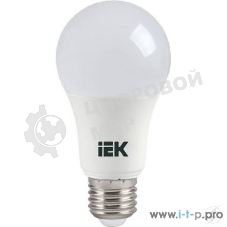 Лампа светодиодная IEK LLE-A60-11-230-30-E27 ECO A60 11Вт грушевидная 3000К теплый белый E27 990лм 230-240В