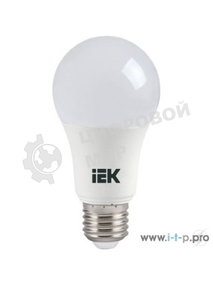 Лампа светодиодная IEK LLE-A60-11-230-30-E27 ECO A60 11Вт грушевидная 3000К теплый белый E27 990лм 230-240В
