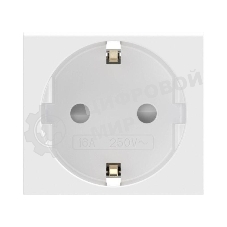 Розетка 1-м СП Viva 2мод. защ. шторки с заземл. бел. ДКС 45005