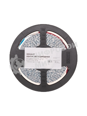 Лента светодиодная Rexant 24В, SMD2835, 9,6Вт/м, 120 LED/м, 3000K, 10мм, 5м, IP20