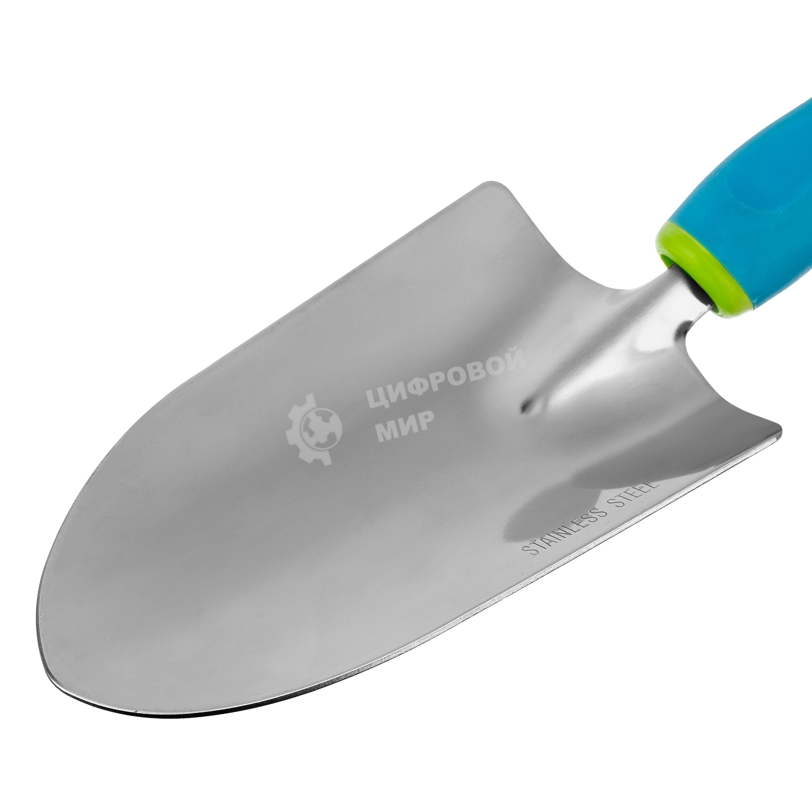 Совок посадочный широкий, 90х320 мм, нерж. сталь, двухкомпонентная рукоятка, PREMIUM PLUS Palisad