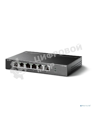 Коммутатор TP-Link 4-port 10/100Mbps Unmanaged PoE+ Switch with 2 10/100Mbps uplink ports, meta case, desktop mount, 4 802.3af/at compliant PoE+ port, 2 10/100Mbps uplink ports, DIP switches for Extend mode, Isolation mode and Priority mode, up to 250m PoE power supply