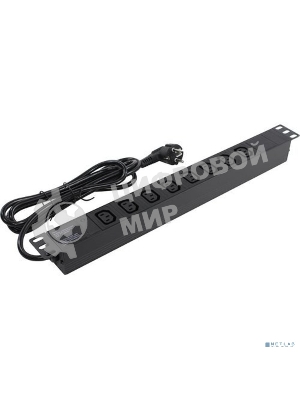 Блок розеток горизонтальный ExeGate ServerPro PDU-19H809 Al-8C13-EU2.5, 19