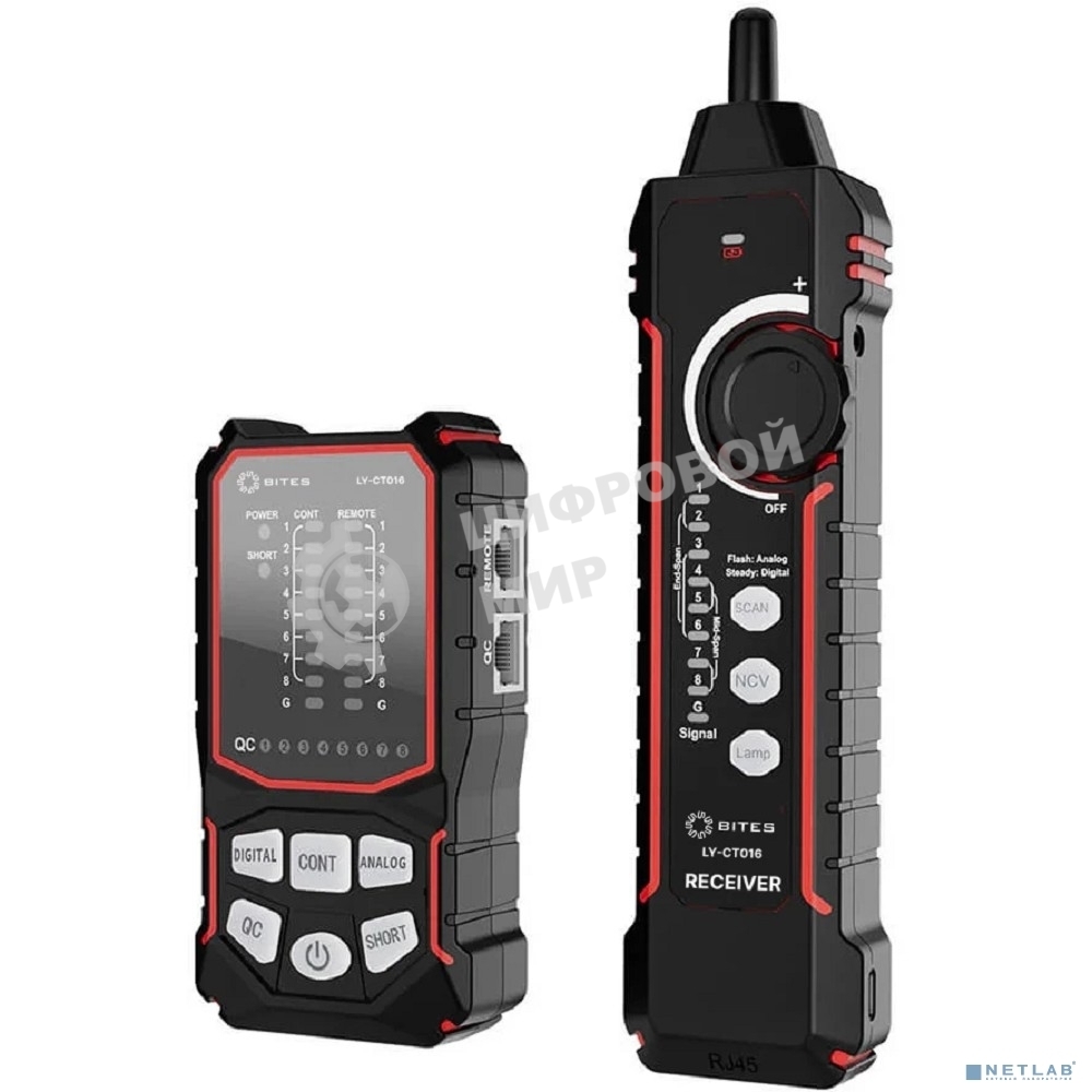 Тестер-трассоискатель кабеля 5bites LY-CT016 UTP/STP/TEL/POE/NCV/PLUG TEST