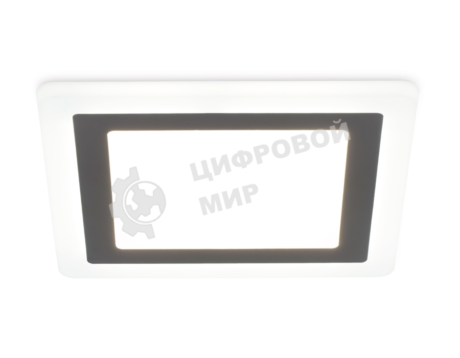 Встраиваемый cветодиодный светильник с подсветкой Ambrella light DCR390 3W+3W 4200K+4200K 220-240V 105*105*20 (A75*75)