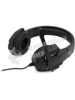 Гарнитура Oklick HS-L355G чёрный, проводная, 3.5 мм, подсветка