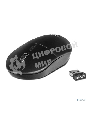 Мышь беспроводная SVEN RX-515SW черный, 1600 dpi, радиоканал, USB, кнопки - 4