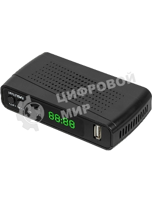 Приставка для цифрового ТВ Hyundai H-DVB520 черный + WiFi-адаптер, DVB-T2, DVB-T, DVB-C, HDMI, USB 2.0 х2