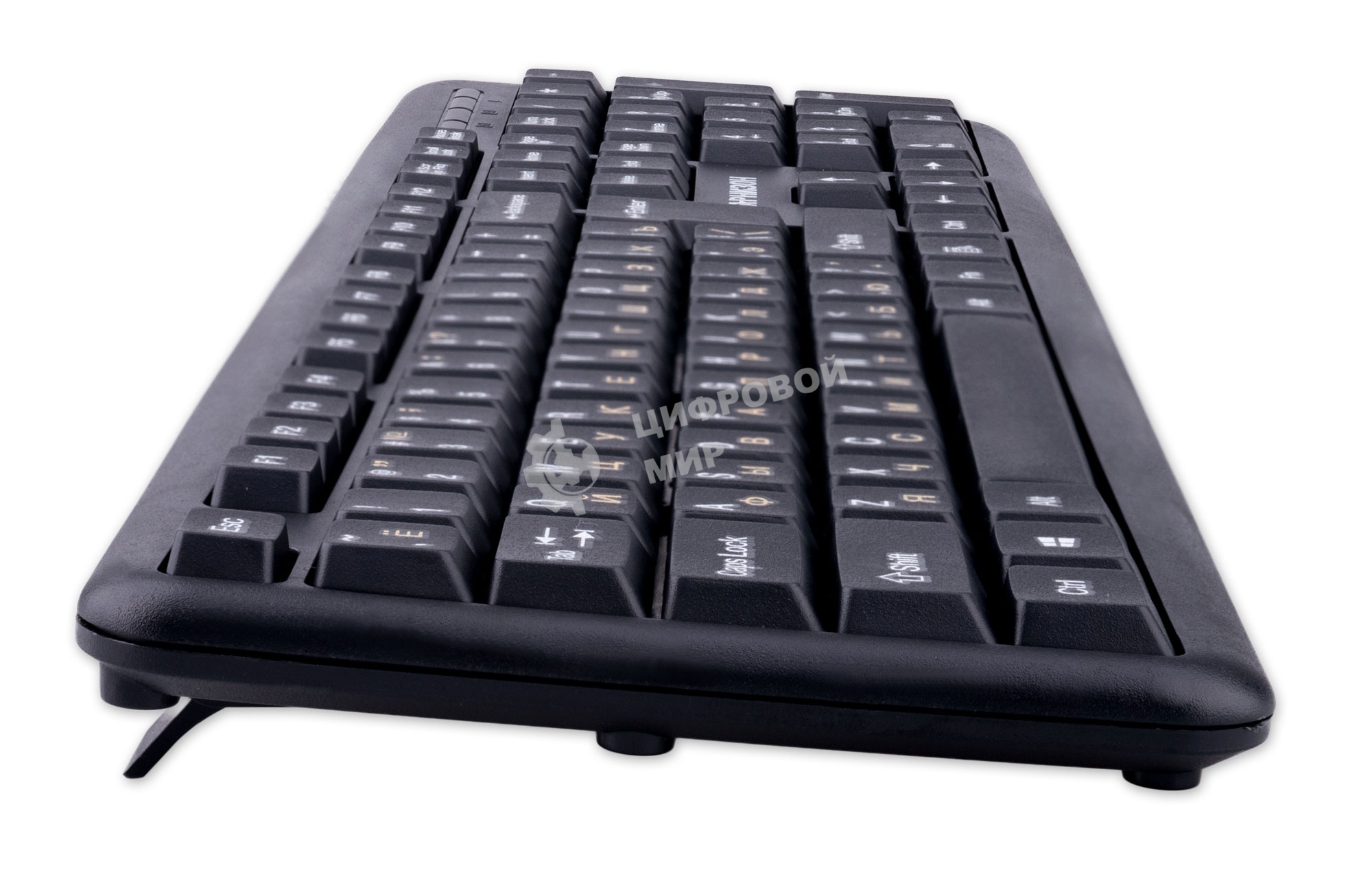 Комплект клавиатура + мышь проводной Гарнизон GKS-122, 104кл+3кн, 1000 DPI, 1.8м, черный