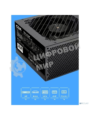 Блок питания CBR ATX 550W 80+ Bronze, DC-DC, APFC, 0.6mm, 24pin, 1*8-pin(4+4P), 1*6+2pin, 2*SATA, 4*IDE, 12cm fan, 1.2м кабель питания, черный [PSU-ATX550-12GM] BOX