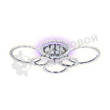 Потолочный светодиодный светильник FA413/4+2 CH хром 132W 840*600*120 (ПДУ РАДИО 2.4G)