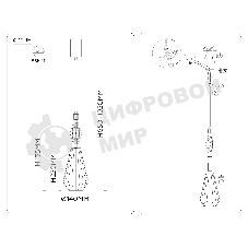 Светильник Ambrella light LH53181 BS/CL латунь/прозрачный E14 max 40W D140*1950