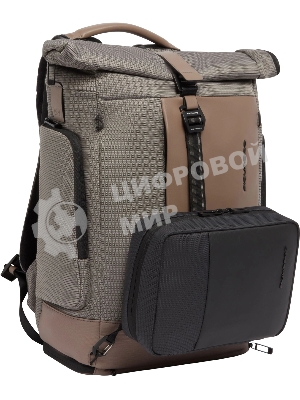 Рюкзак Piquadro Sync CA7190W145/SA роллтоп песочный/серый натур.кожа/нейлон