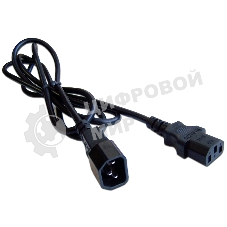 Шнур питания Lanmaster C13-C14, 3х0.75, 220В, 10А, черный, 3 метра