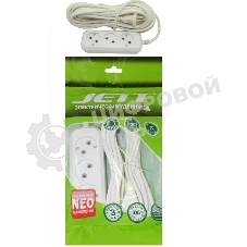 Удлинитель ДЖЕТТ РС-3 без з/м, 3рx1,5м (провод ПВС 2х0,75) (40шт) 155-201