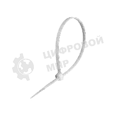 Стяжка (хомут) нейлоновая ExeGate EX293133RUS CV66-350x7.5W (нейлон 6.6, 350x7.5 мм, неоткрывающаяся, halogen free, -40°C - +85°C, белая, 100 шт)