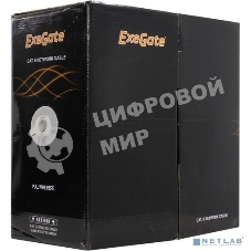 Кабель ExeGate FTP 4 пары кат.6 медь, 23AWG, экран, бухта 305м, серый, PVC