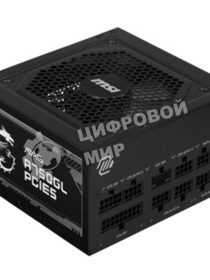 Блок питания MSI ATX 750W MAG A750GL PCIE5 Gen.5 80 PLUS gold (20+4pin) APFC 120мм fan 8xSATA Cab Manag RTL