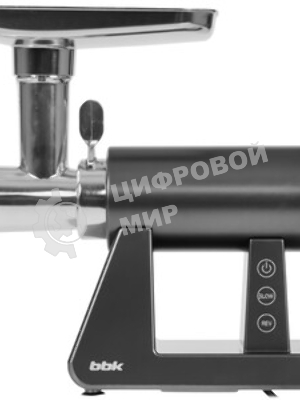 Мясорубка электрическая BBK MG3002 серый, 2500 Вт, 2.5 кг/мин, реверс, защита от перегрузки, металлический лоток, насадки - 7