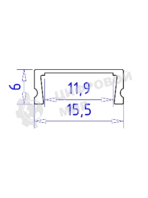 Алюминиевый профиль Ambrella light GP1700BK черный 2000*15.5*6