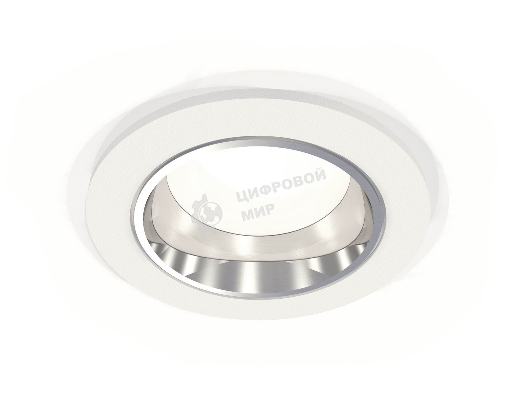 Комплект встраиваемого светильника Ambrella light XC6512003 SWH/PSL белый песок/серебро полированное MR16 GU5.3 (C6512, N6112)