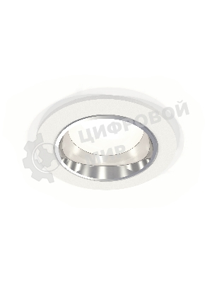 Комплект встраиваемого светильника Ambrella light XC6512003 SWH/PSL белый песок/серебро полированное MR16 GU5.3 (C6512, N6112)