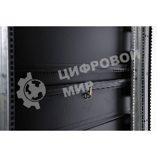 Шкаф серверный ПРОФ напольный 48U (600x1200) дверь перфор. 2 шт., черный, в сборе