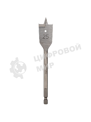 Сверло перовое по дереву Kranz 25х152 мм, шестигранный хвостовик