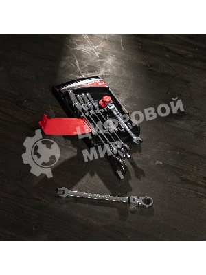 Набор ключей комбинированных Matrix, трещоточных шарнирных 6шт