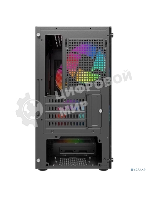 Компьютерный корпус Powercase Mistral Micro A3B ARGb, Tempered Glass, 2x 140мм ARGb PWM+1x 120мм ARGb PWM, черный, mATX (CMMAB-A3-V2)