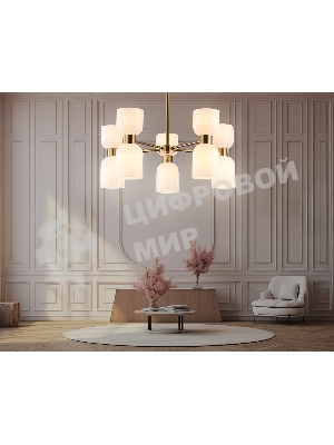 Люстра Ambrella light LH56093/10 BS/FR латунь/белый матовый E14*10 max 40W D700*510