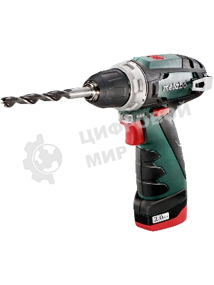 Дрель-шуруповерт Metabo PowerMaxx BS 600080500, 12 В, 2 Ач, 34 Нм, щеточный
