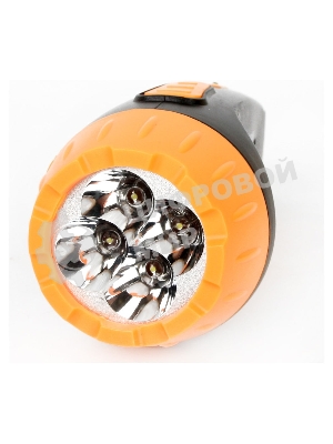 Фонарь LED 3804 (аккум 220В черн/жел. 4 LED; SLA пласт. короб) Ultraflash 9215