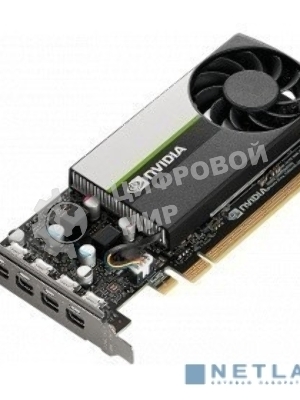 Видеокарта VGA PNY NVIDIA QUADRO T1000, 4 Gb GDDR6/128 bit, PCI Express 4.0 x16, 4x mDP, PG172