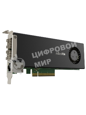 Сетевая карта MikroTik Cloud Core Router 2004-1G-2XS-PCIe network interface card with quad-core ARMv8 64-bit AL32400 CPU, 4GB RAM, 2x25G SFP28 cages, 1xGbit LAN, RouterOS L6