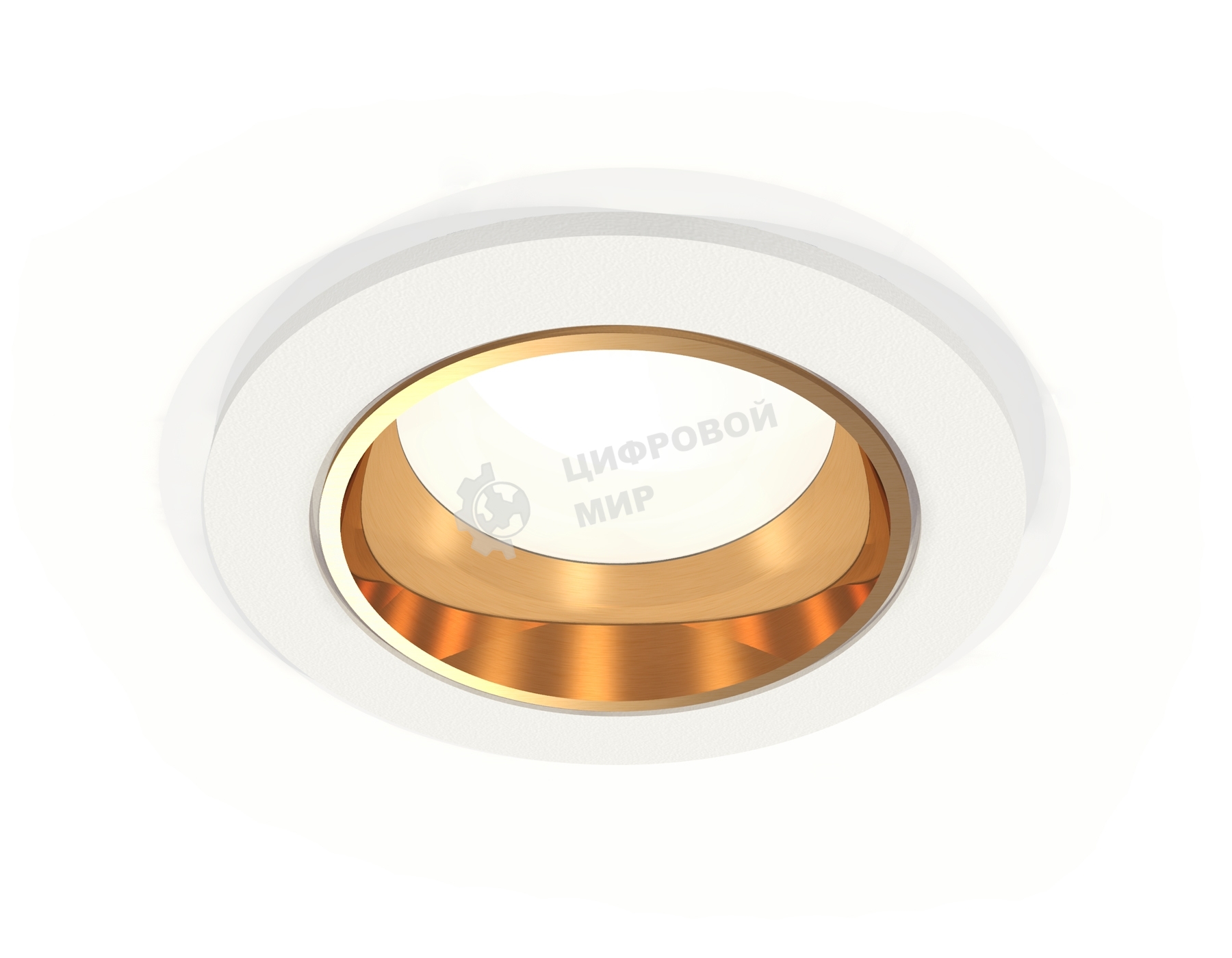 Комплект встраиваемого светильника Ambrella light XC6512004 SWH/PYG белый песок/золото желтое полированное MR16 GU5.3 (C6512, N6113)