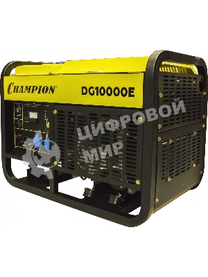 Дизельный генератор CHAMPION DG10000E 10/11кВт 17лс 25л 170кг эл.старт счетчик