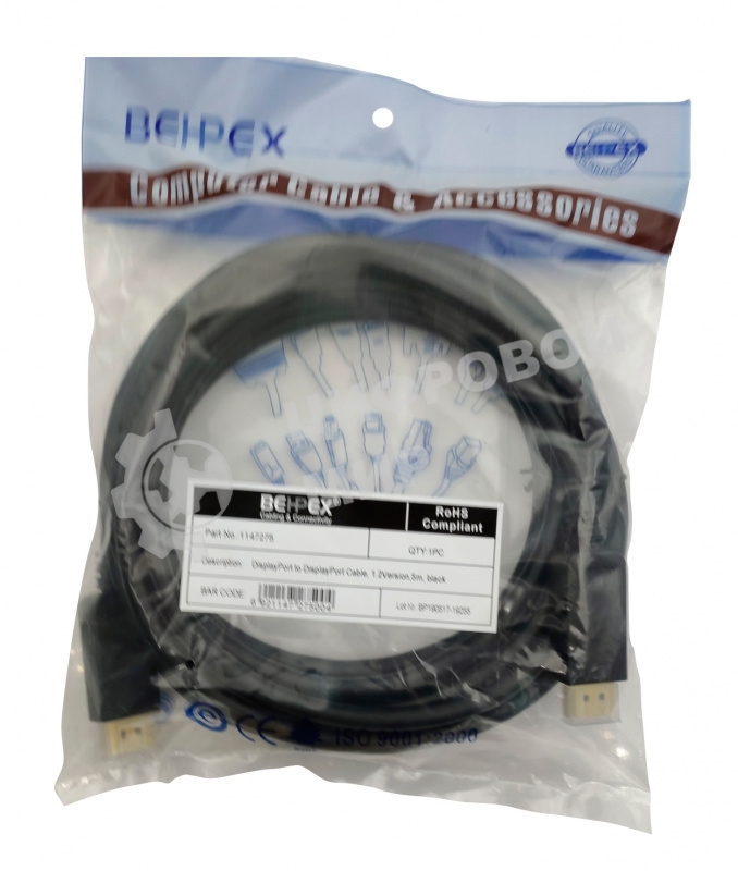 Кабель 1.2v DisplayPort (m) DisplayPort (m) 5м