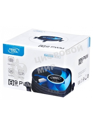Кулер для процессора DEEPCOOL THETA 9 PWM черный/синий, 92 мм, алюминий, 3200 об/мин, 41.3 дБ, 4 pin, 95 Вт, 46.5 мм