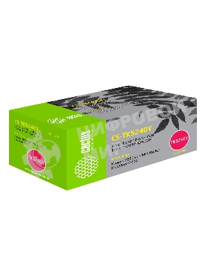 Картридж лазерный Cactus CS-TK5240Y желтый (3000 стр.) для Kyocera Ecosys M5526cdn/M5526cdw/P5026cdn/P5026cdw