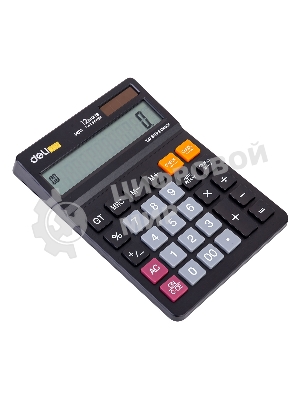 Калькулятор настольный Deli EM01420 черный 12-разр.