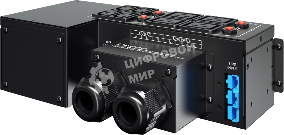 Блок Service Bypass PDU CyberPower MBP60AHVIEC82U 5kVa – 10kVa, 2U, Input/Output Hardwire Kit x 1, IEC C13 x 4, IEC C19 x 4, 288 x 88 x 141, 2.8kg