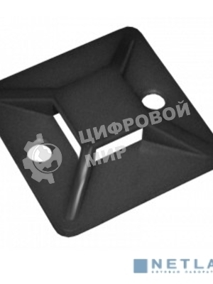 Площадка самоклеящаяся IEK UHP31-25-100 25х25 черная под хомуты (100шт) IEK