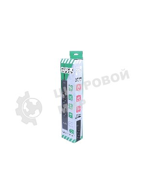 Бытовой удлинитель PowerCube, 4 р с/з вык.,3USB, 3500 Вт, 16А, 1.9 м, 3x1,0 черный PC-7B-2M