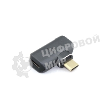 Переходник USB 4 Type-C мама-папа угловой с магнитным разъемом тип 1