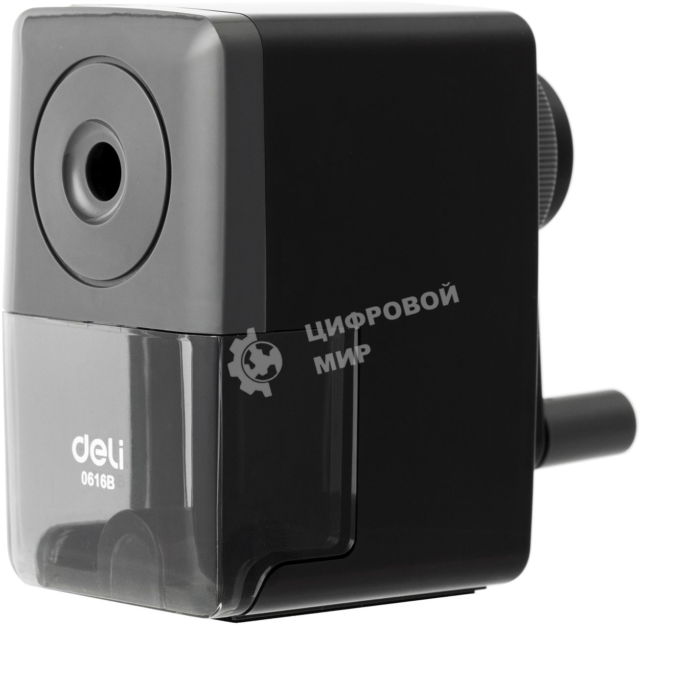 Точилка для карандашей механическая Deli E0616B, 1 отверстие, ассорти