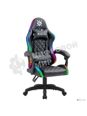 Кресло Defender ENERGY черный, экокожа, 120 кг, механизм качания