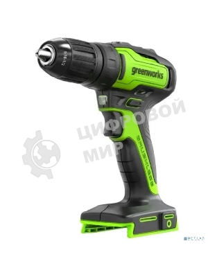 Дрель-шуруповерт Greenworks GD24DD35 аккумуляторная, 24V, б/щет, 29/35Нм,2х2Ач,ЗУ,кор [3704007CUC]