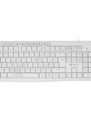 Комплект клавиатура+мышь Oklick S650 проводной, USB, 2000 DPI, белый
